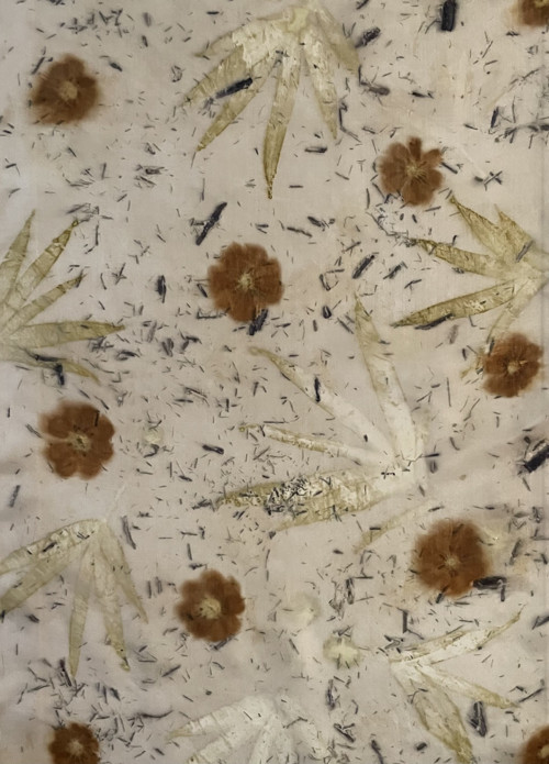 Hedvábná šála ecoprint — foto 3