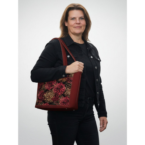 Velká kabelka Pony Batik – vínová — foto 2