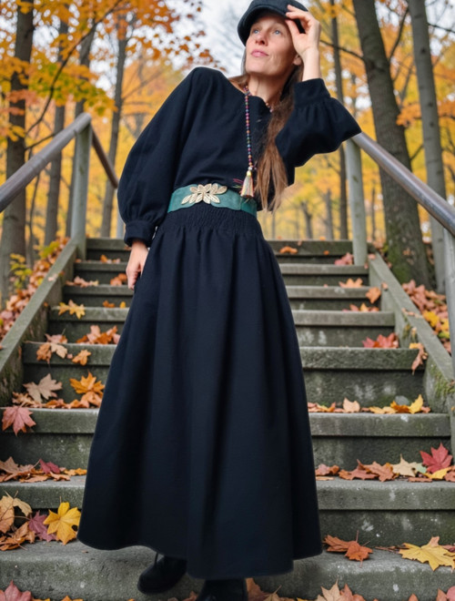 Halenka flanelová zimní černá — foto 4