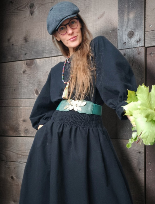 Halenka flanelová zimní černá — foto 2