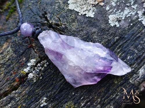 ČESKÝ AMETYST - nylonový náhrdelník — foto 2