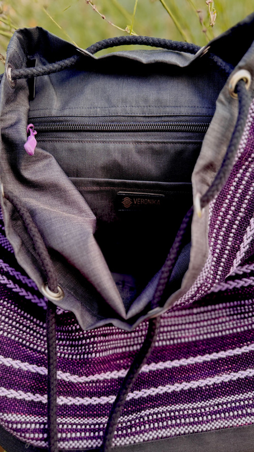 Tkaný batoh Edice Aubergine — foto 5