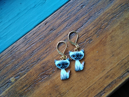 Náušnice s kočkou #11 — foto 3
