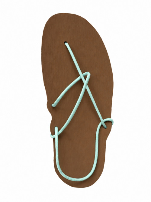 Sandály (hnědá x pastel green) — foto 2