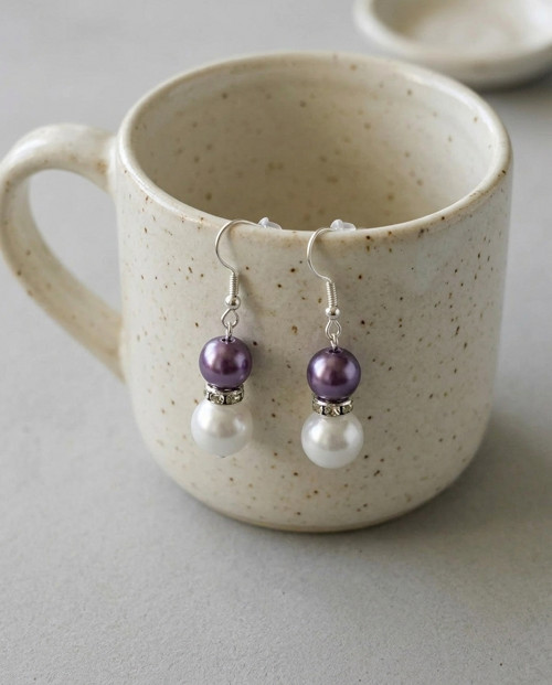 Náušnice Purpurová Elegance — foto 2
