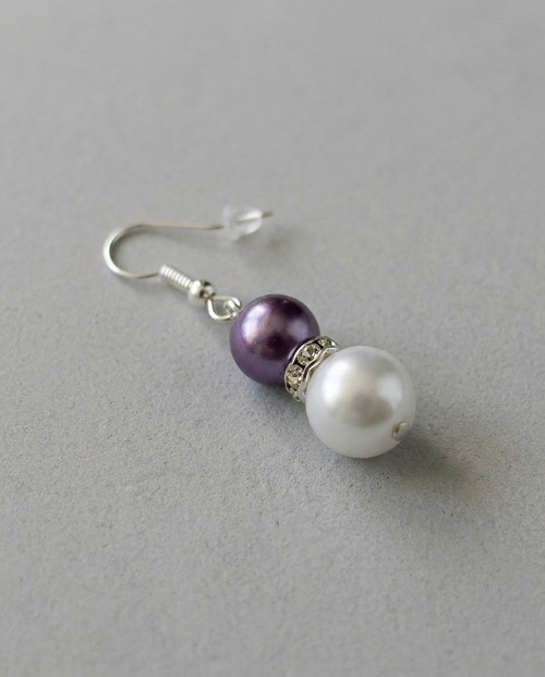 Náušnice Purpurová Elegance — foto 3