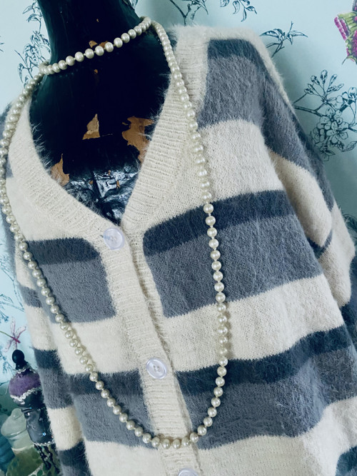Kardigan v proužku oversized — foto 3