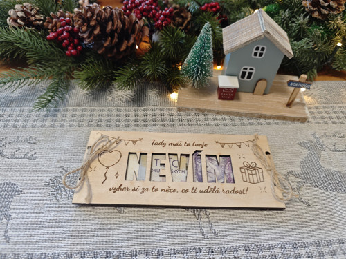 Dřevěná obálka na peníze "NEVÍM" — foto 2