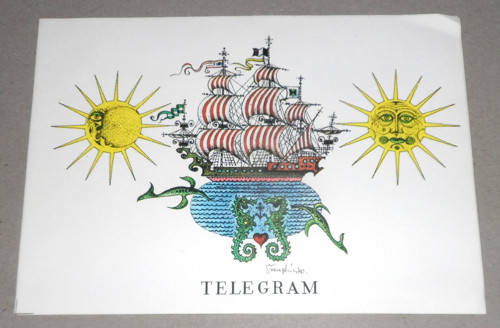 Přání svatební, TELEGRAM dvojlist, 1973 — foto 2