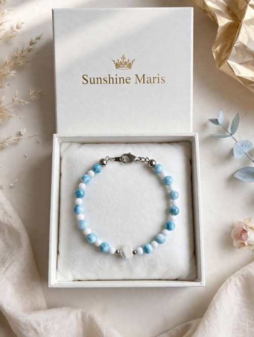 Luxusní náramek larimar (imitace) — foto 5