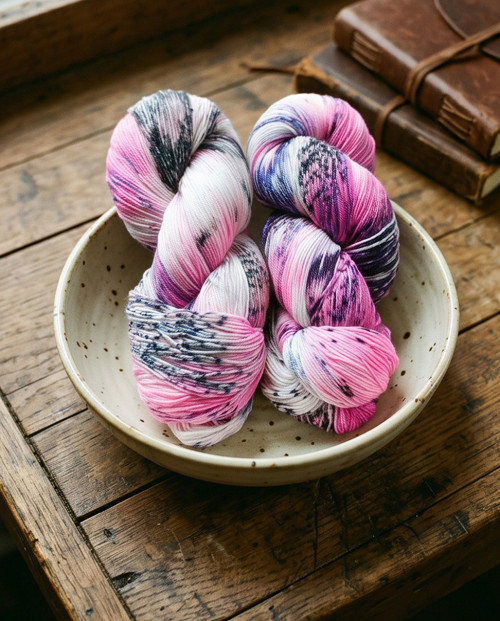 Ručně barvená příze - DRAGON FRUIT — foto 2