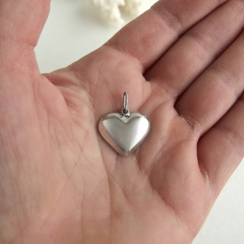 Srdíčko stříbrné - úprava rhodium — foto 2