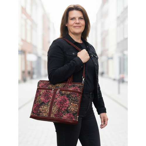 Kabelka na notebook Noti Batik – vínová — foto 2
