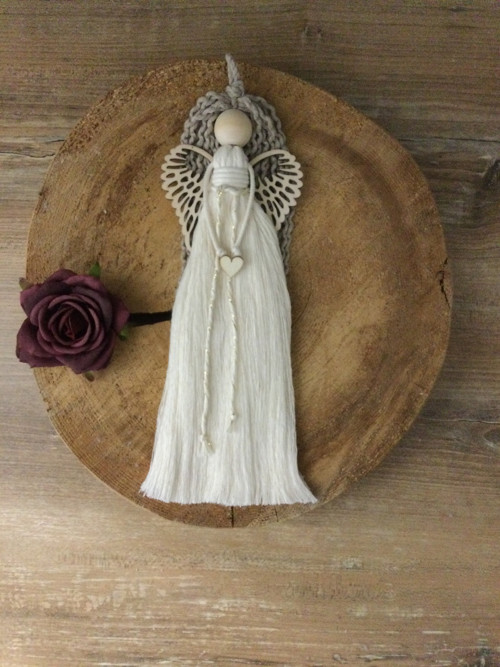 Macrame andělka v boho stylu - natural. — foto 3