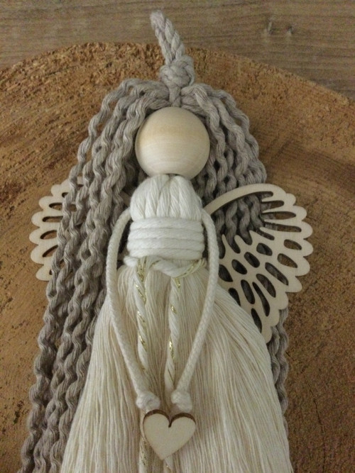 Macrame andělka v boho stylu - natural. — foto 2