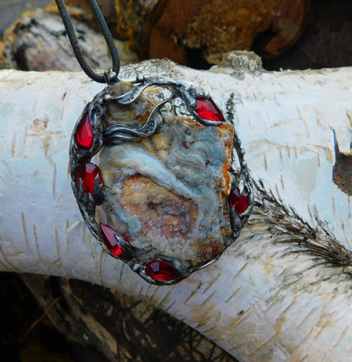 Náhrdelník hadí achát...Čarodějný amulet... — foto 2