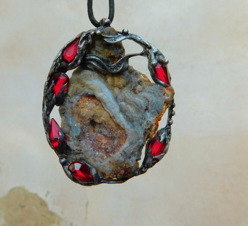 Náhrdelník hadí achát...Čarodějný amulet... — foto 4