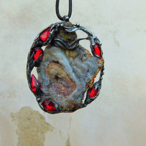 Náhrdelník hadí achát...Čarodějný amulet... — foto 6