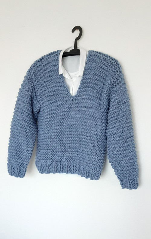 Modrý svetr - sleva 50% — foto 2