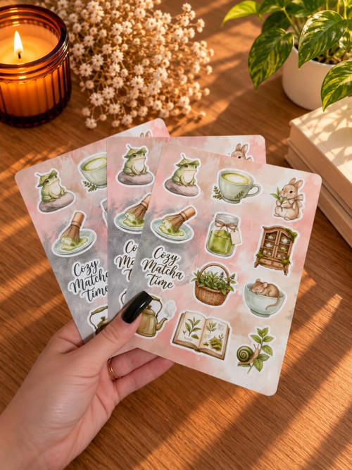 Samolepky do diáře a plánovače - Cozy Matcha — foto 4