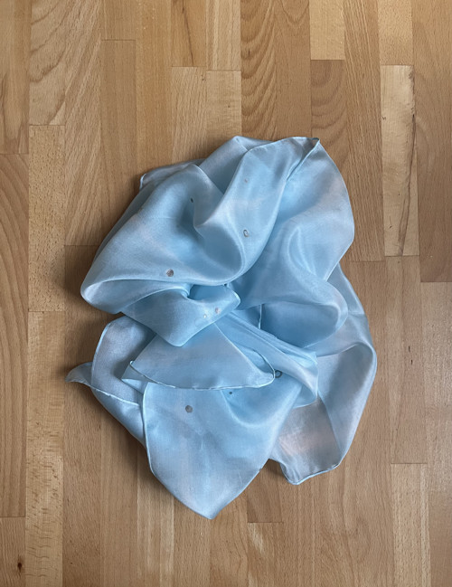 Hedvábná šála ecoprint — foto 4