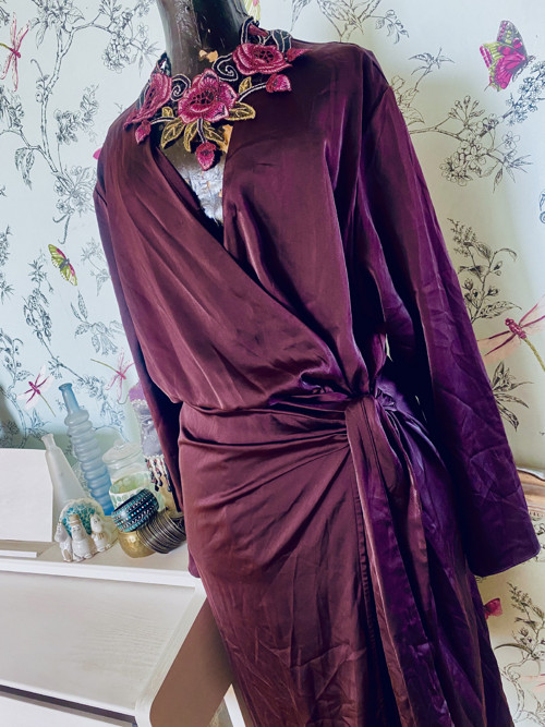 Šaty zavinovací dark violet — foto 3