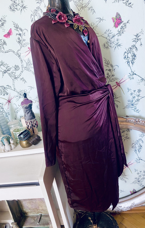 Šaty zavinovací dark violet — foto 4