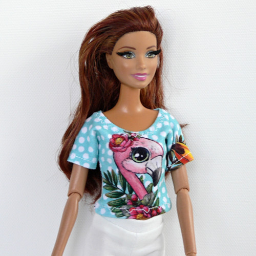 Barbie - tričko s plameňákem — foto 2