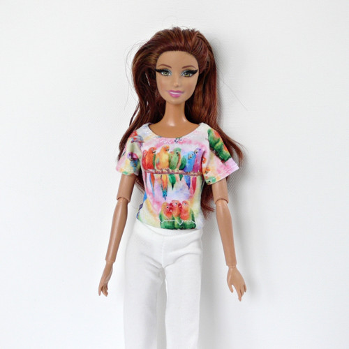 Barbie - tričko s papoušky — foto 2