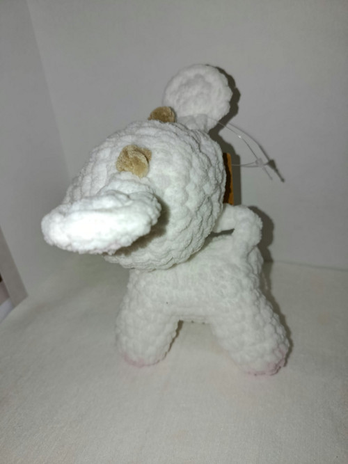 Háčkované plyšové jehňátko 14 cm — foto 2