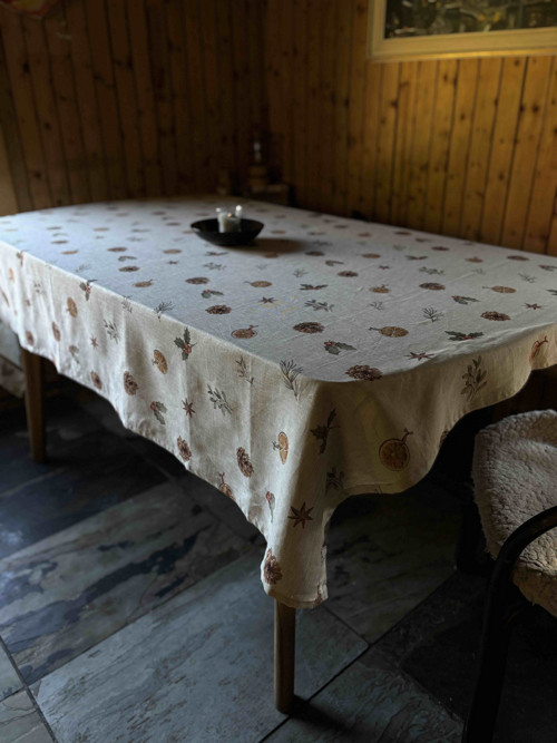 Lněný ubrus ,,Vánoční ozdoby” — foto 3