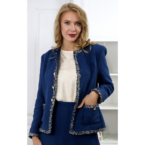 Celine - chanelovský kostým, modrý — foto 4