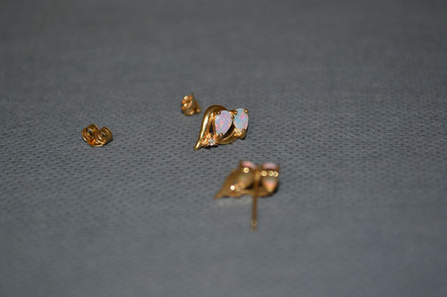 Náušnice s opály a diamanty — foto 2