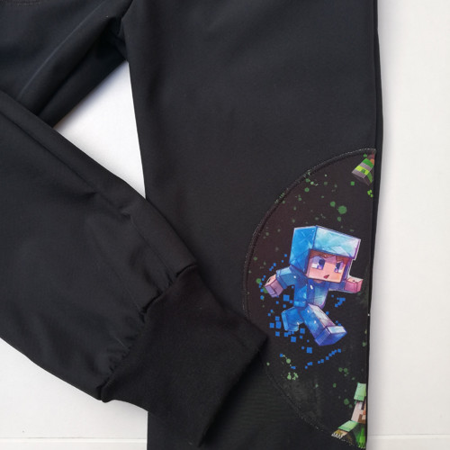 Softshell. kalhoty S BERÁNKEM - MINECRAFT - kapsa — foto 5
