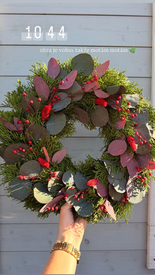 Věnec Burgundy Eucalyptus — foto 2