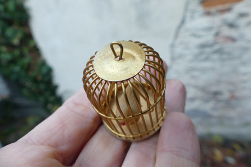 Ptáček v kleci...kovová miniatura — foto 5