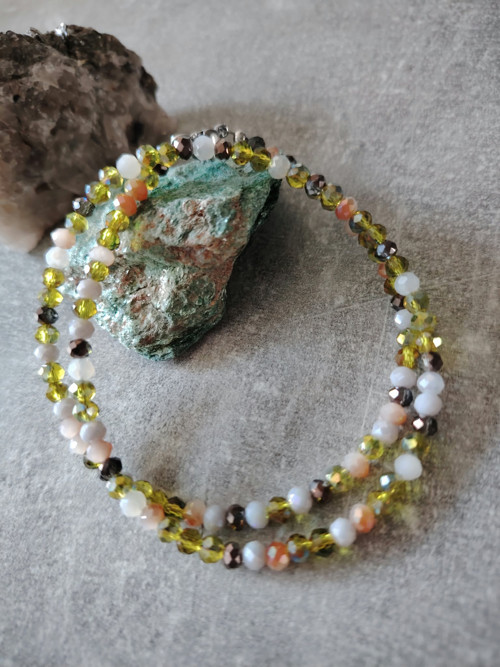 Náhrdelník choker - blýskavé rondelky — foto 3