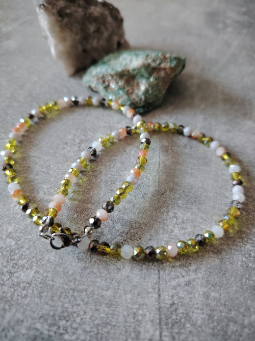 Náhrdelník choker - blýskavé rondelky — foto 5