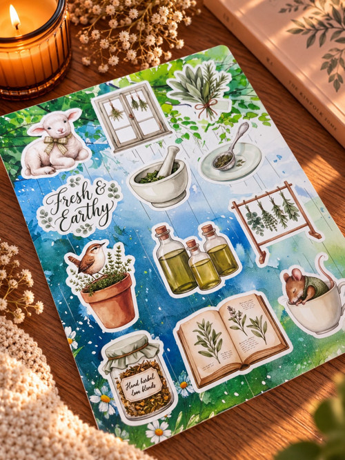 Samolepky do diáře a plánovače - Fresh & Earthy — foto 2