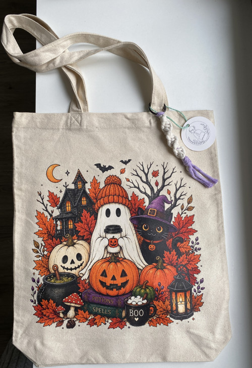 Plátěná taška Halloween duch — foto 2