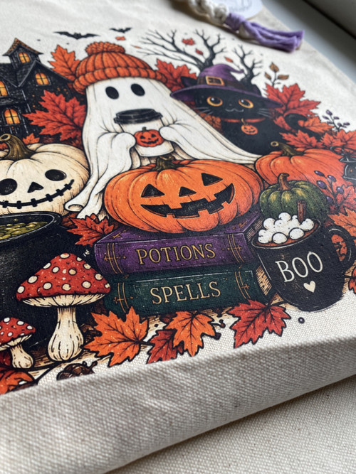 Plátěná taška Halloween duch — foto 3