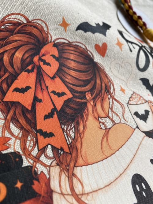 Plátěná taška Halloween spooky book — foto 4