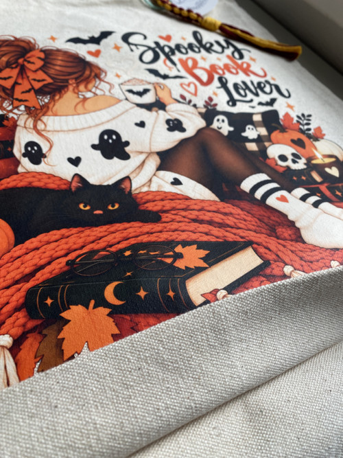 Plátěná taška Halloween spooky book — foto 3