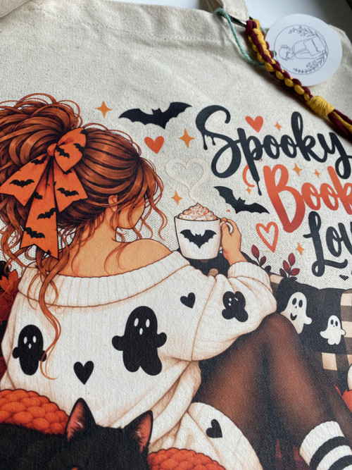 Plátěná taška Halloween spooky book — foto 2