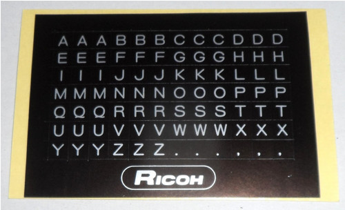 Samolepící štítky, PÍSMENA abecedy • Ricoh — foto 3