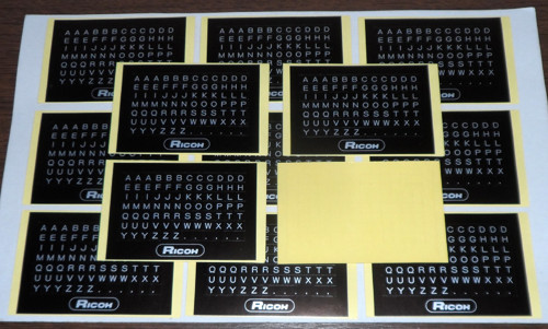 Samolepící štítky, PÍSMENA abecedy • Ricoh — foto 2