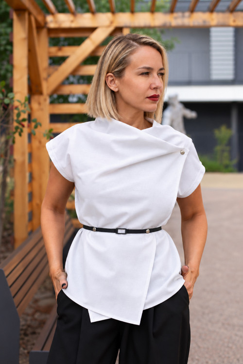 T346 Asymetrická halenka — foto 2