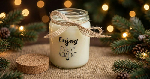 Sójová svíčka "ENJOY EVERY MOMENT" — foto 2