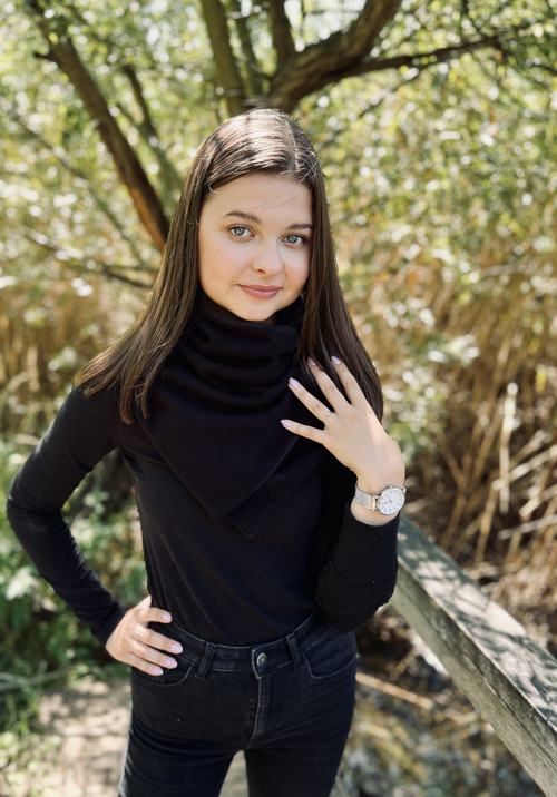 Dámská šátkošála - černá flanelové — foto 2