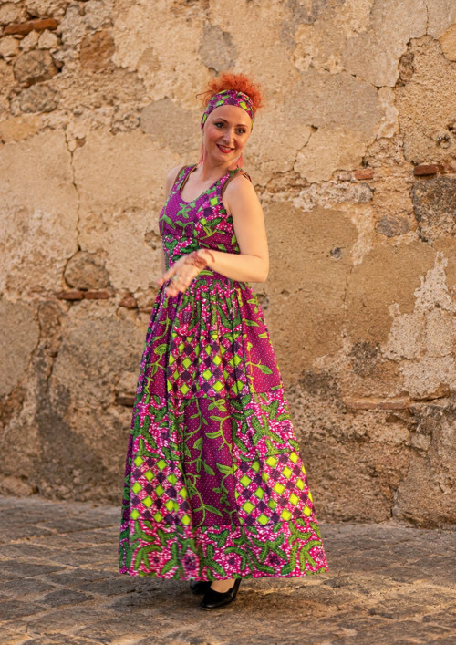 Africké Dlouhé Šaty Růžové - Sleva!! — foto 2
